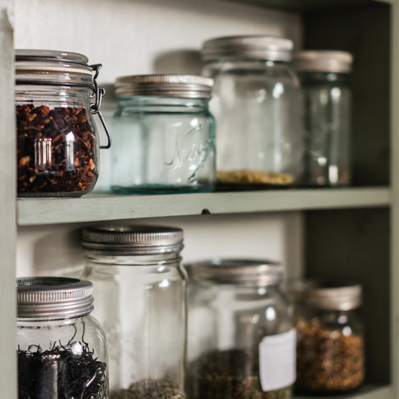 Airtight Glass Pantry Jars Set of 5 β Home & Kitchen at Peasley Store